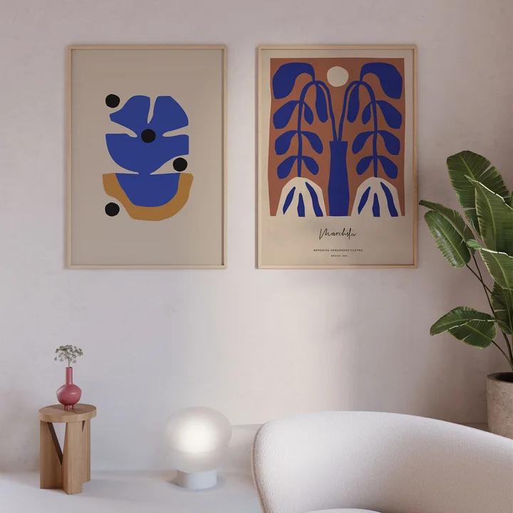 Flor Azul Poster von Paper Collective