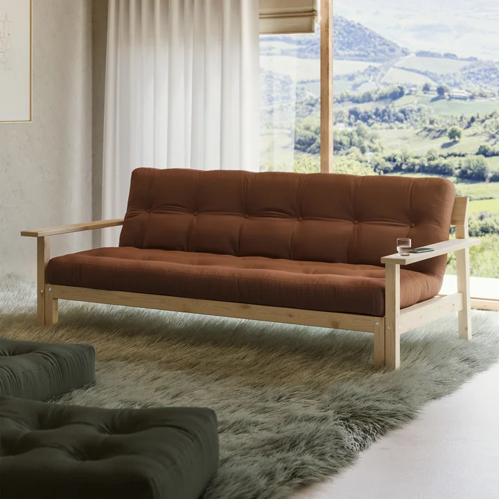 Unwind Schlafsofa, Kiefer natur / Mokka von Karup Design