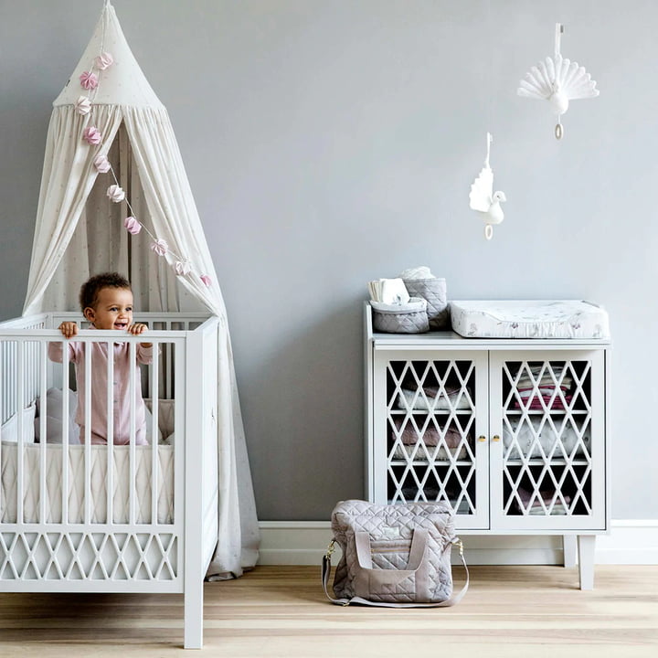 Harlequin Babybett von Cam Cam Copenhagen in der Farbe weiss