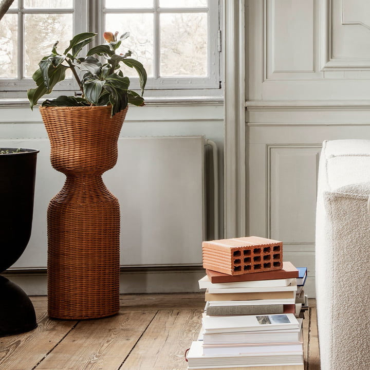 Agnes Blumenständer geflochten, H 90 cm, natur von ferm Living
