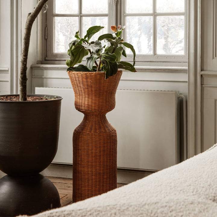 Agnes Blumenständer geflochten, H 90 cm, natur von ferm Living