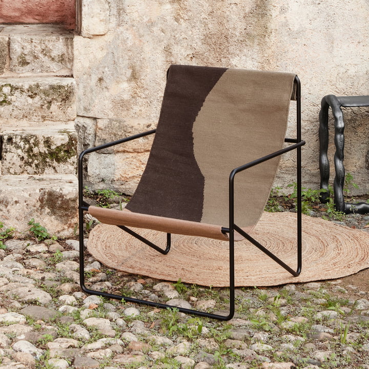 Desert Lounge Chair, schwarz / dune von ferm Living