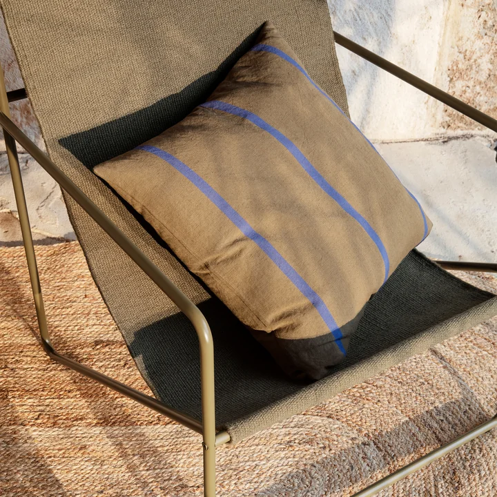 Grand Kissen, 50 x 50 cm, olive / hellblau von Ferm Living