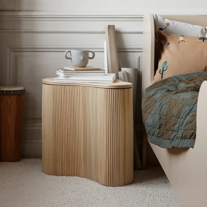 Isola Rattan Aufbewahrungstisch, natur von Ferm Living