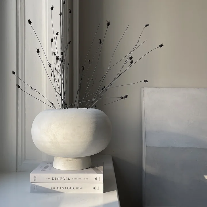 Kabin Vase, Fat, Ø 35 cm, weiss von 101 Copenhagen