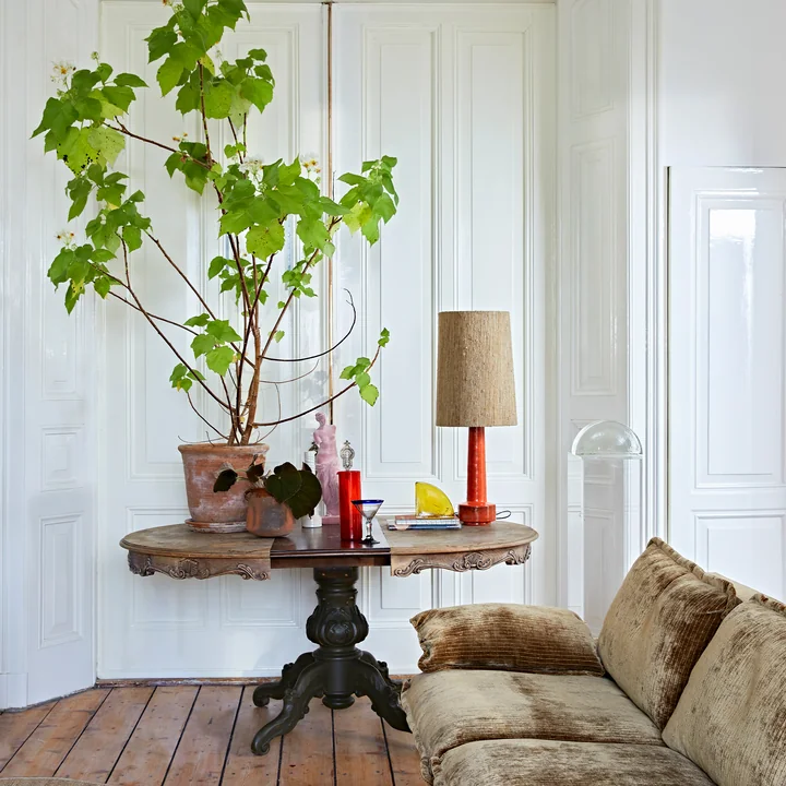 Retro Tischleuchtenfuss mit Schirm von HKliving