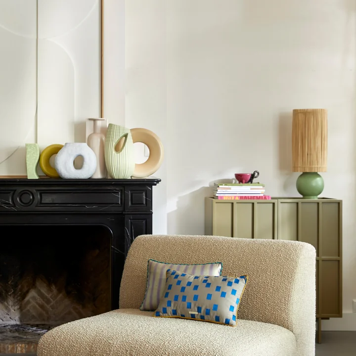 Tischenleuchtenfuss aus Keramik mit Schirm von HKliving