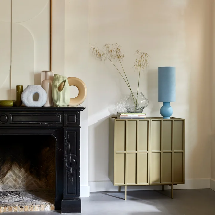 Tischenleuchtenfuss aus Keramik mit Schirm von HKliving