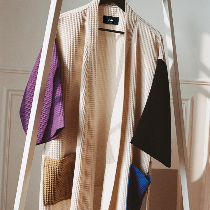 Waffle Bademantel multicolor, cream von HAY