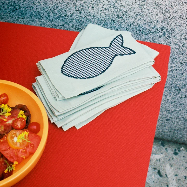 Sobremesa Serviette, grün (4er-Set) von HAY