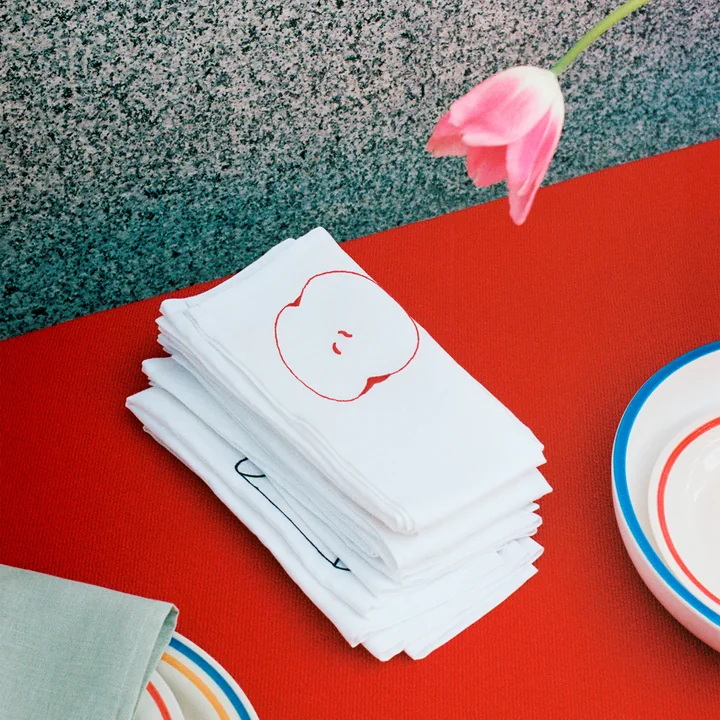 Sobremesa Serviette, weiss (4er-Set) von HAY