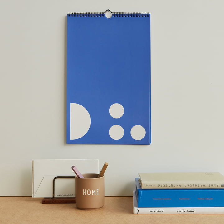 Wandkalender, Monatsplaner, kobaltblau von Design Letters