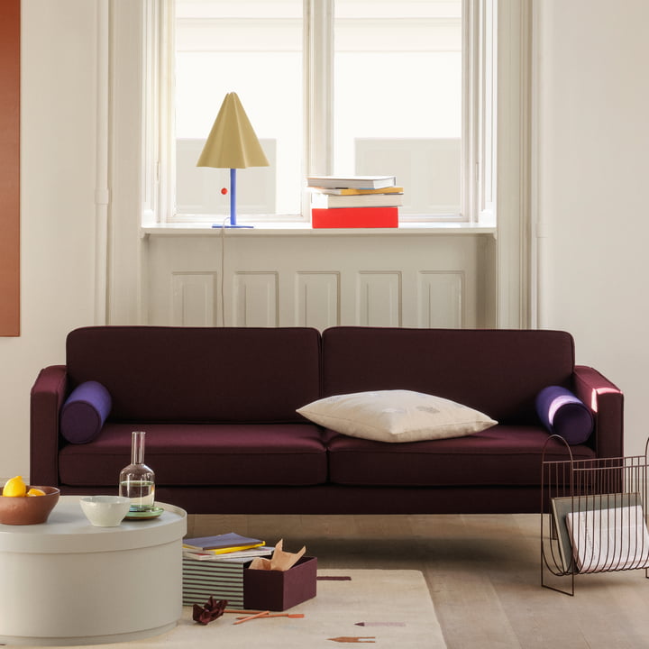 Wind Sofa L 200 cm von Broste Copenhagen in Trevira dark grape