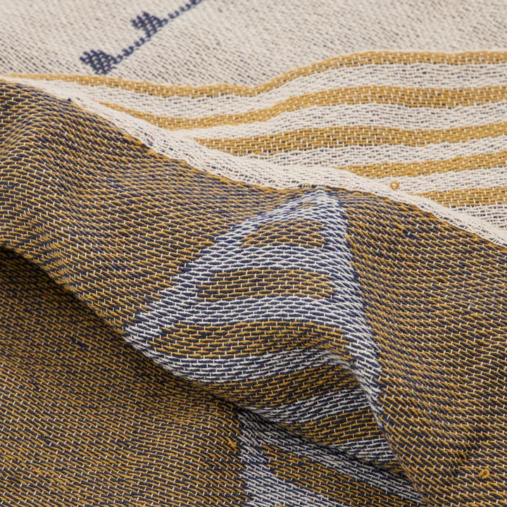 Decke Jaipu, 130 x 180 cm, senfgelb von House Doctor