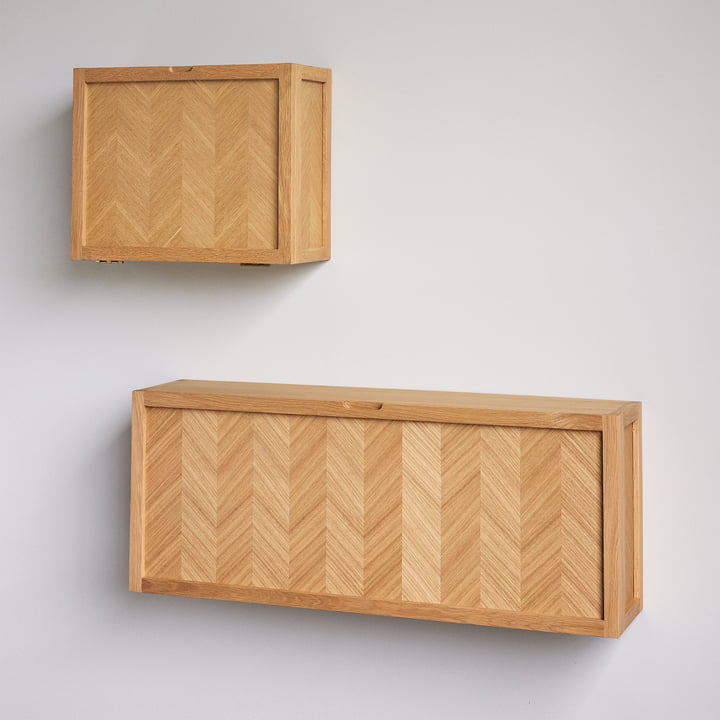 Herringbone Schuhschrank, Eiche natur von Hübsch Interior