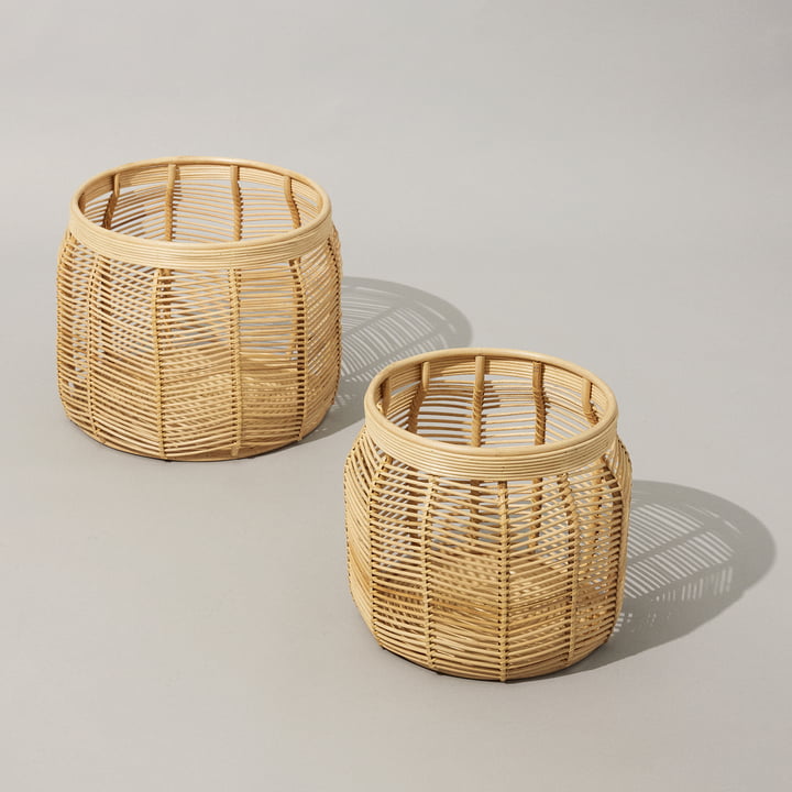 Luna Aufbewahrungskorb, Rattan natur von Hübsch Interior 