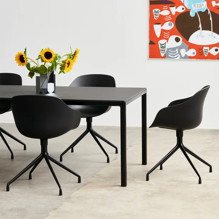 About A Chair AAC 220, Aluminium pulverbeschichtet schwarz / schwarz von HAY