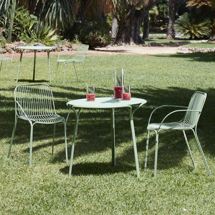 Hiray Gartentisch, Ø 60 cm, salbeigrün von Kartell