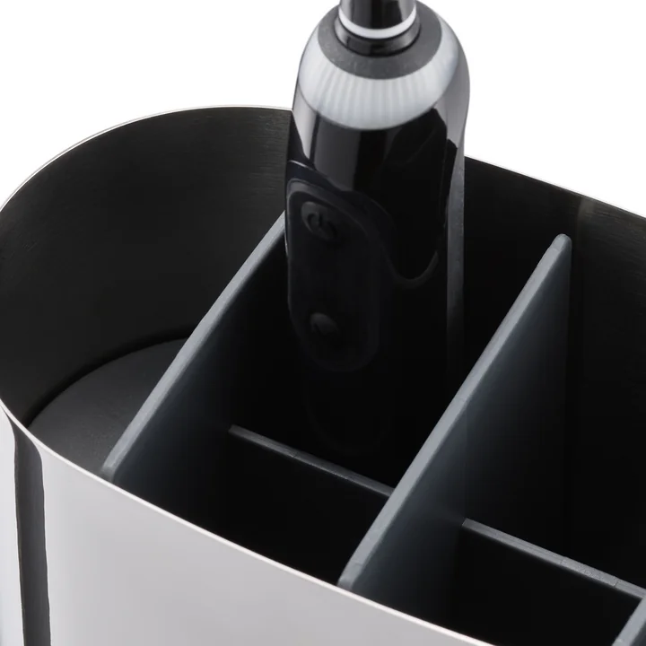 EasyStore Luxe Zahnbürstenhalter, large, stahl von Joseph Joseph