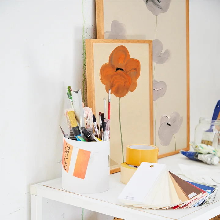 White Vallmo und Orange Vallmo von Paper Collective