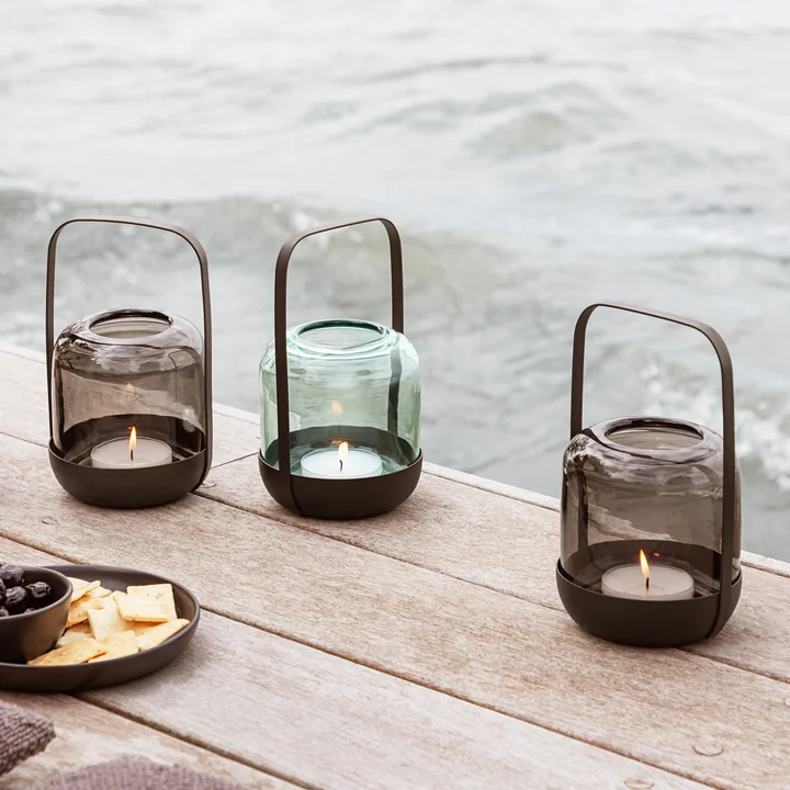 Acorn Windlicht, Ø 11 x H 20 cm, stone von Eva Solo