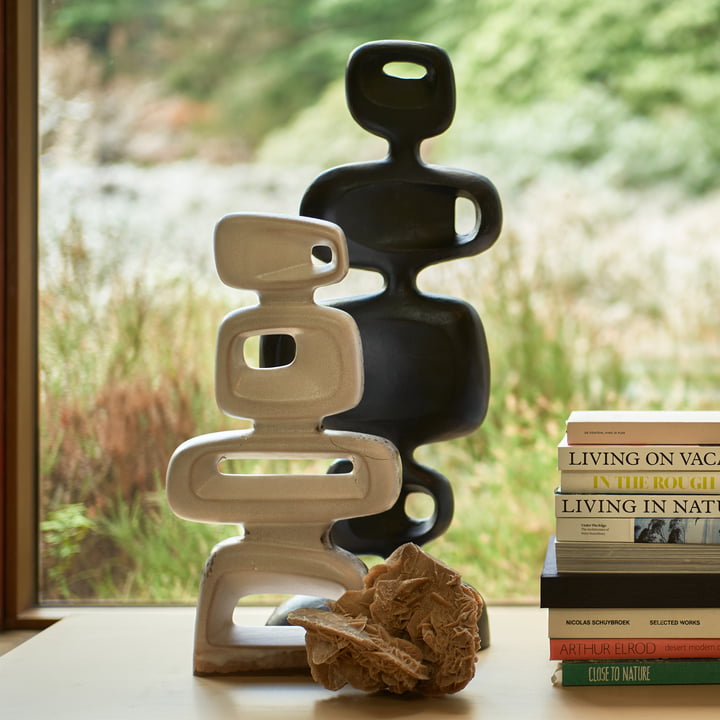 Keramik Skulptur, reactive brown von HKliving