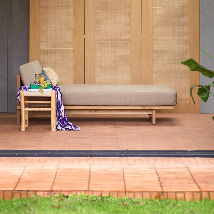 Teak Outdoor Daybed, natural von HKliving