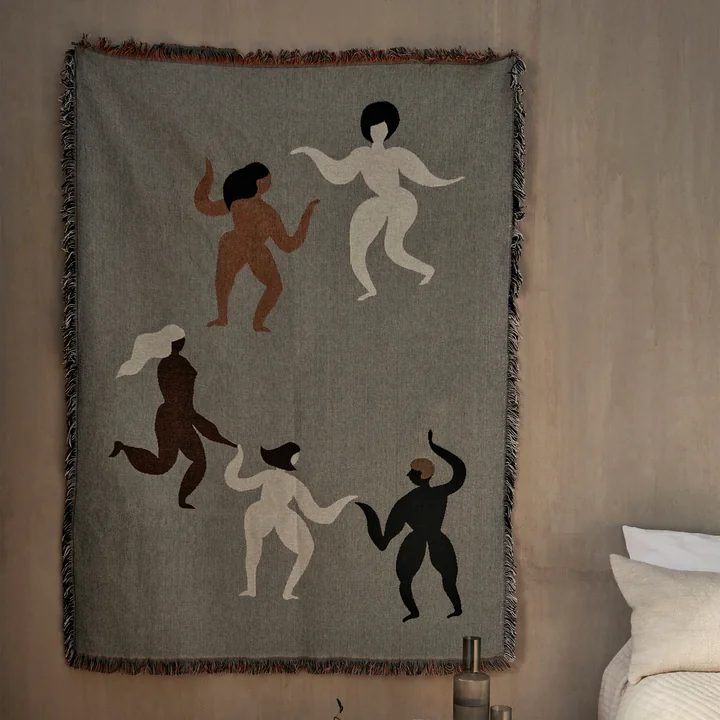 Ferm Living - Free Wandteppich, 120 x 170 cm, grau