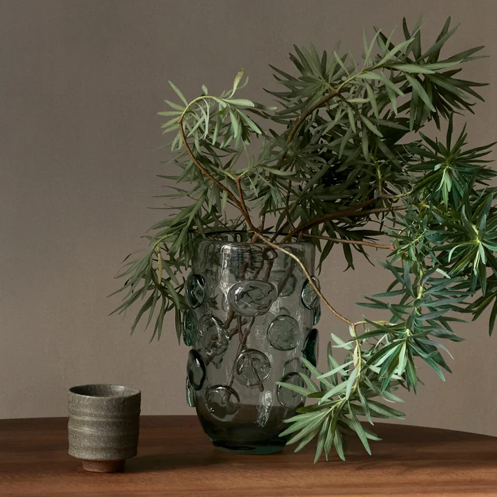 Ferm Living - Lump Vase, H 25 cm x Ø 17 cm, klar (recycelt)