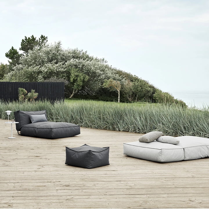 Stay Outdoor Hocker, coal von Blomus