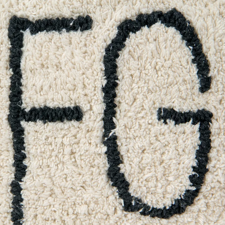 ABC Pouf, Ø 70 cm, natur / schwarz von Lorena Canals