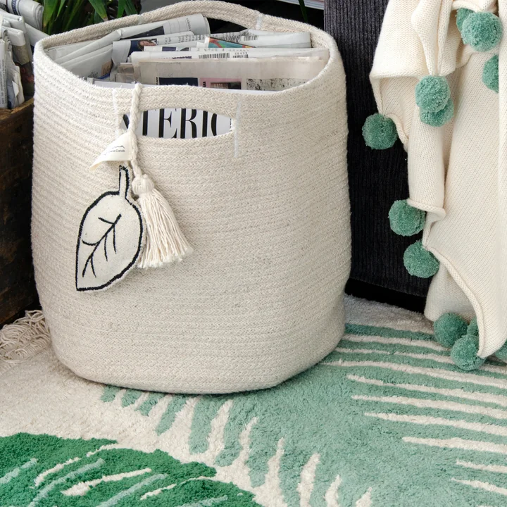 Aufbewahrungskorb, Blätter, natur von Lorena Canals