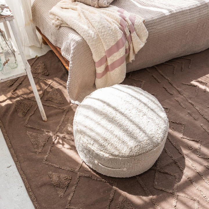 Chill Pouf, 50 x 50 cm, natur von Lorena Canals