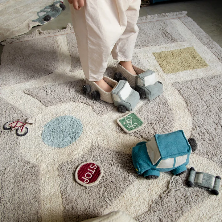 Eco-City Spielteppich, 120 x 170 cm, grau von Lorena Canals