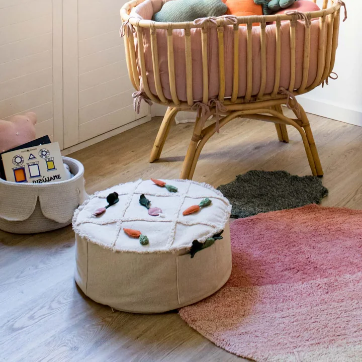 Tic-Tac-Toe Pouf, 50 x 50 cm, natur von Lorena Canals