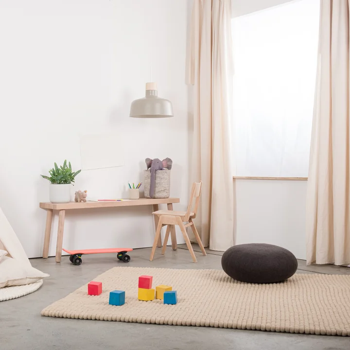 Filzkugelteppich mono rechteckig von myfelt