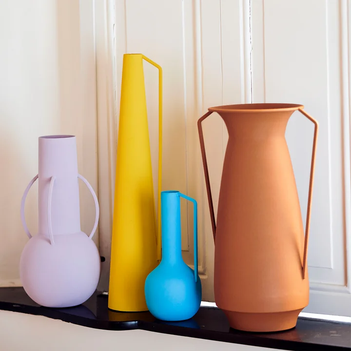 POLSPOTTEN - Roman Vase, bunt matt (4er-Set)