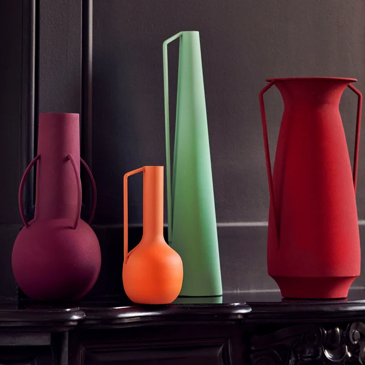 POLSPOTTEN - Roman Vase, mehrfarbig matt (4er-Set)