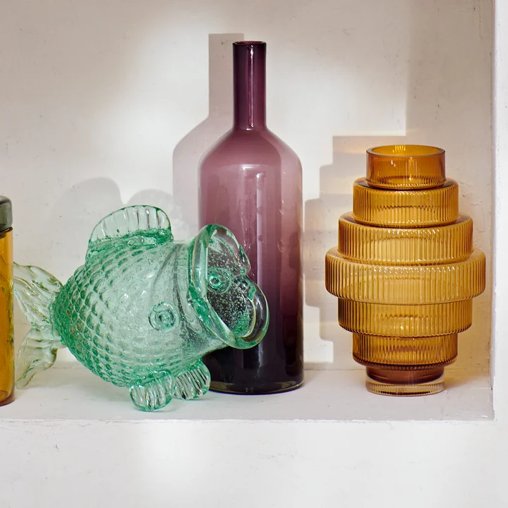 Steps Vase, bernstein von POLSPOTTEN