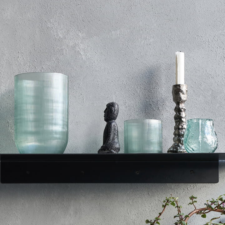 House Doctor - Amka Vase und Teelicht, hellblau