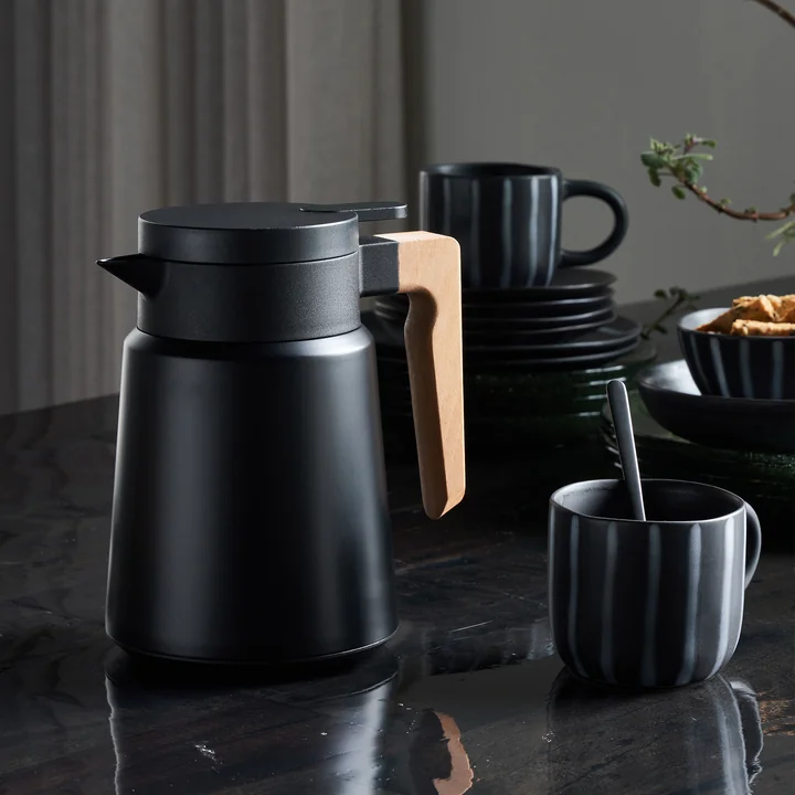 House Doctor - Cole Thermoskanne, schwarz, H 20 cm