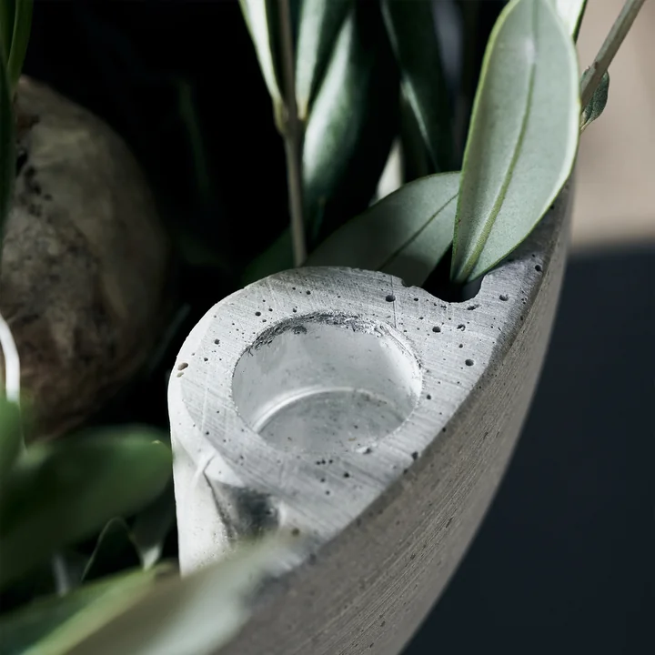 Marb Kerzenständer von House Doctor in der Farbe grau