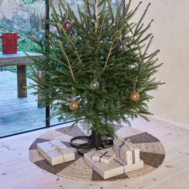 OYOY - Runder Christbaumteppich, Ø 120 cm, natur