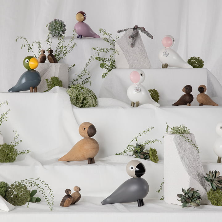 Singvogel Love Charity von Kay Bojesen in der Ausführung weiss / rosa
