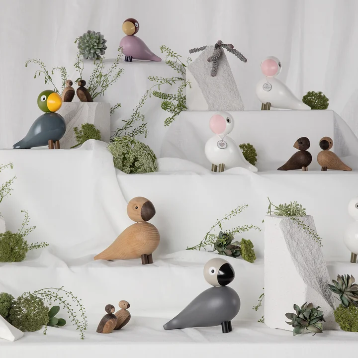 Singvogel Love Charity von Kay Bojesen in der Ausführung weiss / rosa