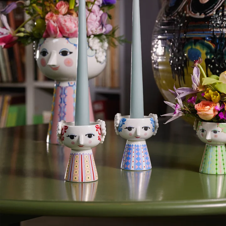 Bjørn Wiinblad - Eva Kerzenständer, blau und lavendelblau