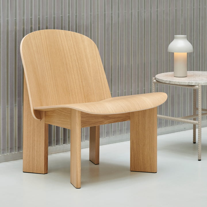 Chisel Lounge Chair, Eiche (wasserbasiert lackiert) von HAY
