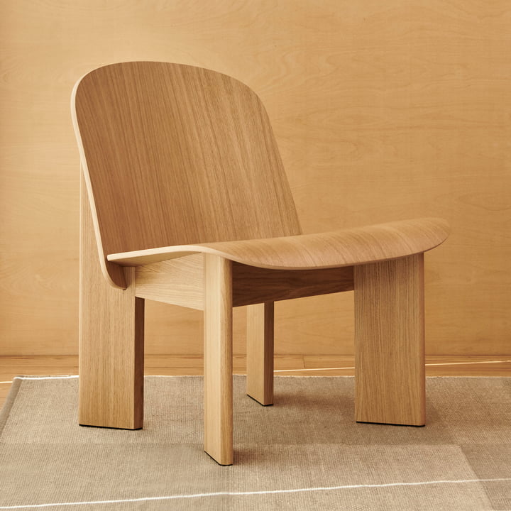 Chisel Lounge Chair, Eiche (wasserbasiert lackiert) von HAY