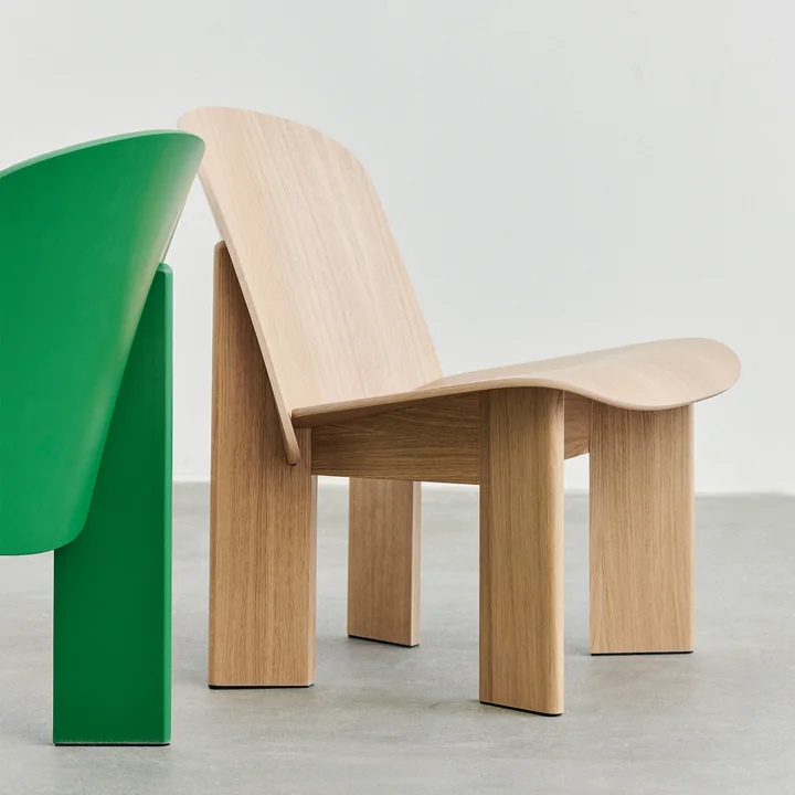 Chisel Lounge Chair, Eiche (wasserbasiert lackiert) von HAY
