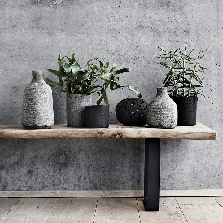 Muubs - Stain Vase, grau / braun